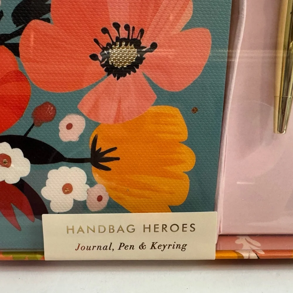 Curated Goods Floral Stationery Set with Pen and Keyring